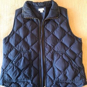 JCrew Navy Puffer Vest
